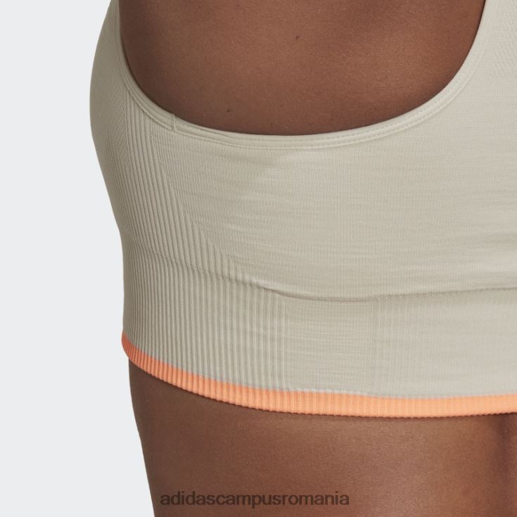 adidas campus romania sutien adidas din lână merinos, fără sudură, cu suport mediu pentru alergare femei aluminiu/grinda portocalie J266N210743