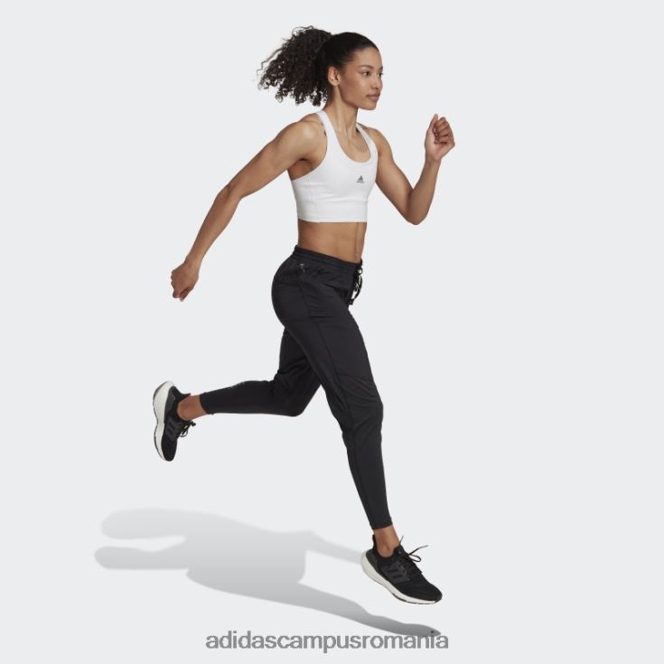 adidas campus romania sutien adidas pentru buzunar cu suport mediu alb pentru alergare femei reflectorizant alb/negru J266N23051