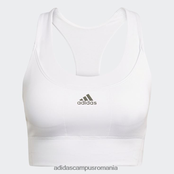 adidas campus romania sutien adidas pentru buzunar cu suport mediu alb pentru alergare femei reflectorizant alb/negru J266N23051