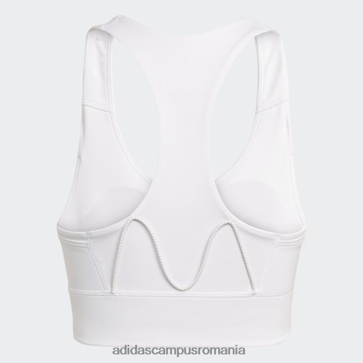 adidas campus romania sutien adidas pentru buzunar cu suport mediu alb pentru alergare femei reflectorizant alb/negru J266N23051