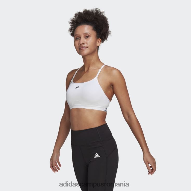 adidas campus romania sutien alb de susținere luminoasă pentru antrenament aeroreact femei alb J266N28842