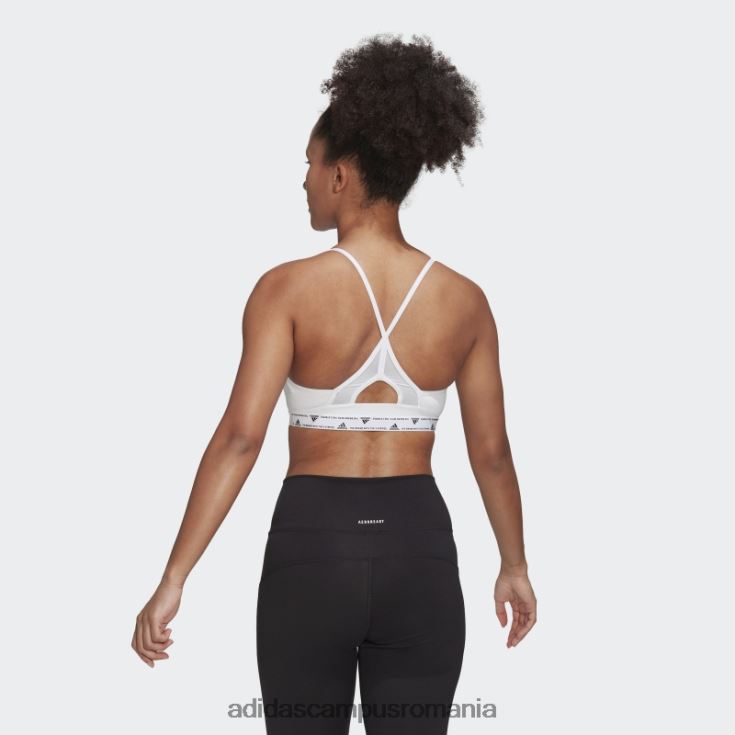 adidas campus romania sutien alb de susținere luminoasă pentru antrenament aeroreact femei alb J266N28842