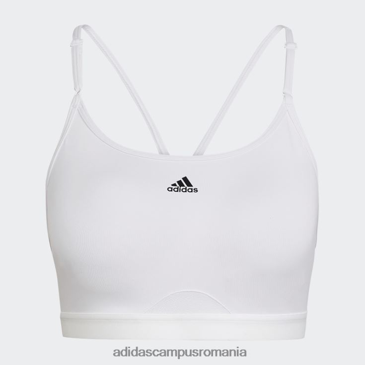 adidas campus romania sutien alb de susținere luminoasă pentru antrenament aeroreact femei alb J266N28842