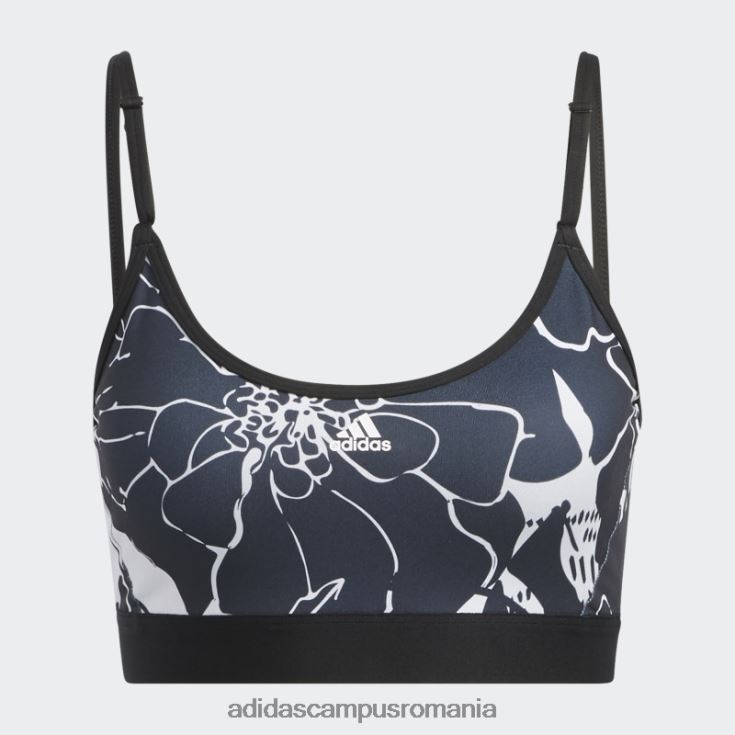 adidas campus romania sutien cu imprimeu floral cu susținere lejeră gri liniuță femei liniuță gri/negru J266N210831