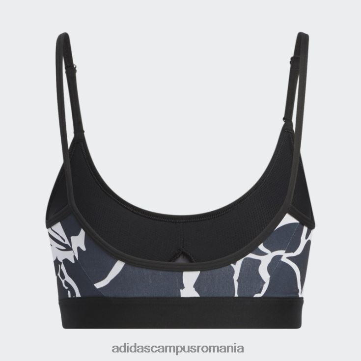 adidas campus romania sutien cu imprimeu floral cu susținere lejeră gri liniuță femei liniuță gri/negru J266N210831