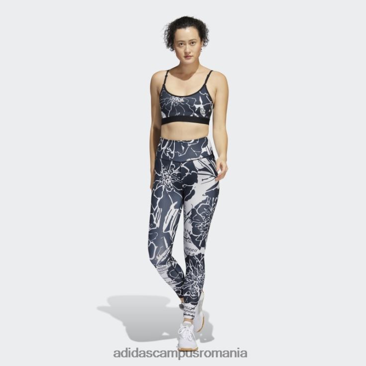 adidas campus romania sutien cu imprimeu floral cu susținere lejeră gri liniuță femei liniuță gri/negru J266N210831