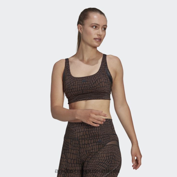 adidas campus romania sutien cu imprimeu hiit maro powerimpact luxe antrenament mediu femei maro/carbon J266N22704