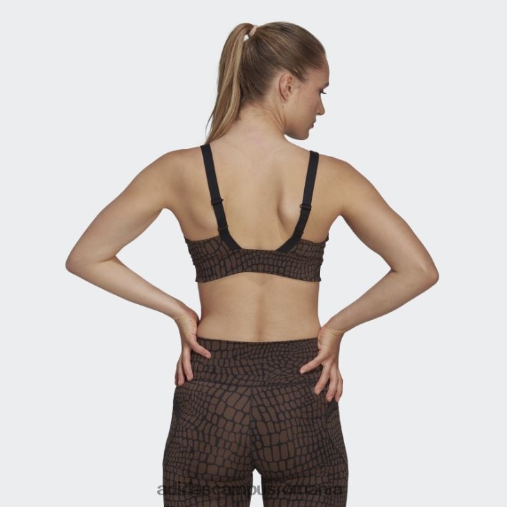 adidas campus romania sutien cu imprimeu hiit maro powerimpact luxe antrenament mediu femei maro/carbon J266N22704