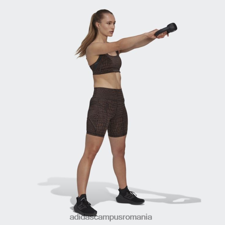 adidas campus romania sutien cu imprimeu hiit maro powerimpact luxe antrenament mediu femei maro/carbon J266N22704