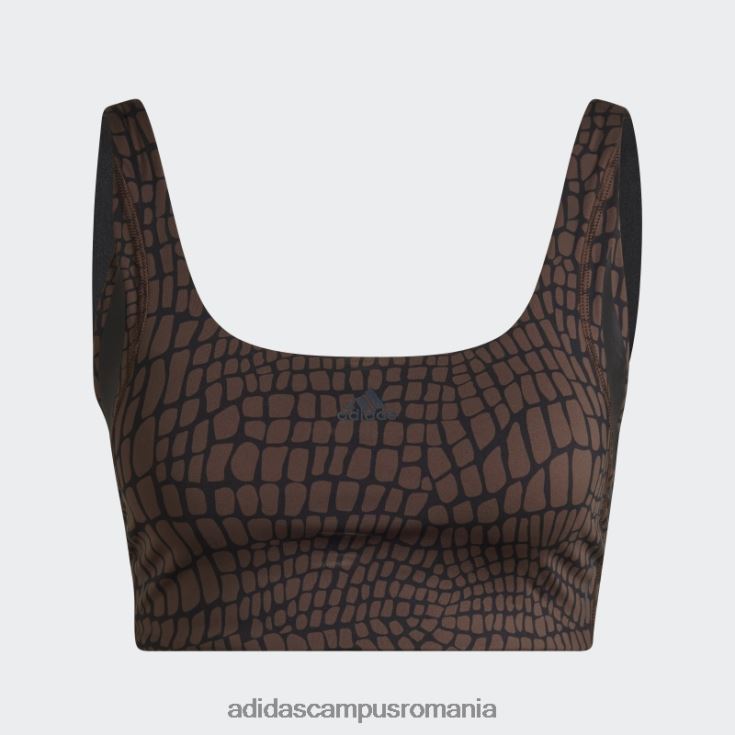 adidas campus romania sutien cu imprimeu hiit maro powerimpact luxe antrenament mediu femei maro/carbon J266N22704