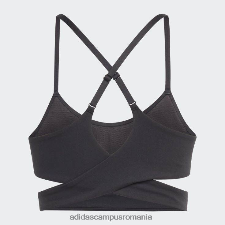 adidas campus romania sutien cu paragate cu susținere luminoasă yoga studio negru femei negru/carbon J266N29193