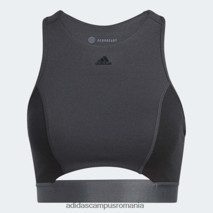 adidas campus romania sutien cu suport mediu carbon coreflow adidas femei carbon/negru J266N29339