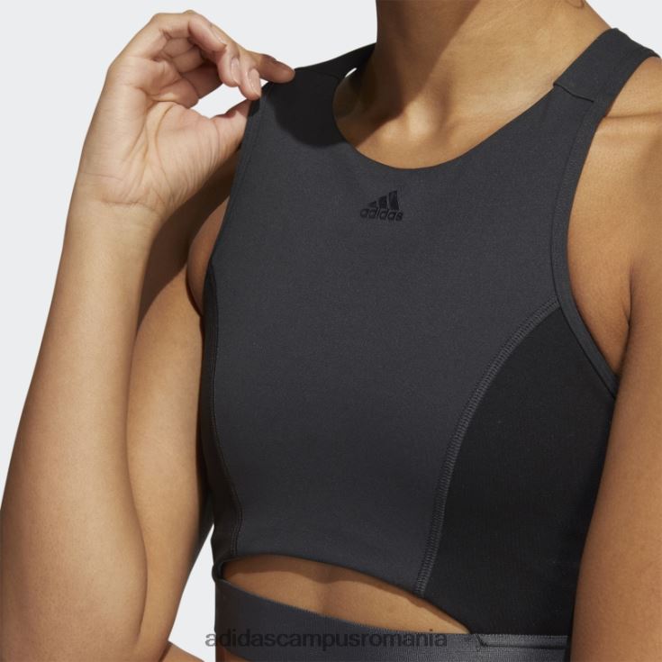 adidas campus romania sutien cu suport mediu carbon coreflow adidas femei carbon/negru J266N29339