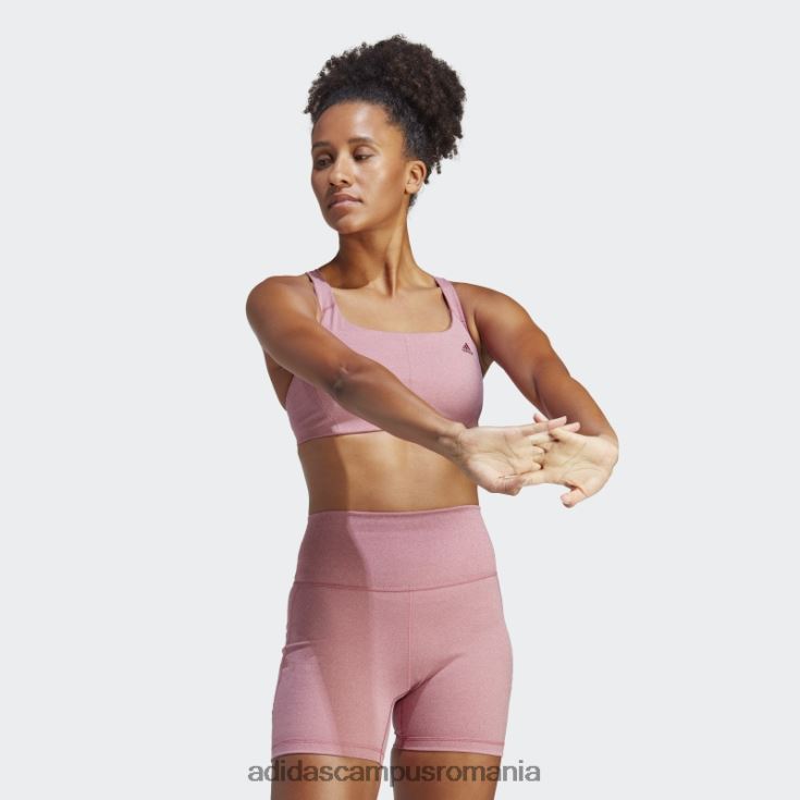 adidas campus romania sutien cu suport mediu coreflow mel roz femei roz mel/rosu J266N29304