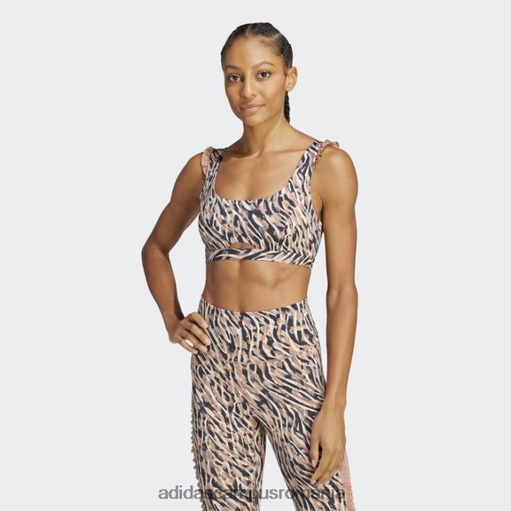 adidas campus romania sutien cu suport mediu coreflow studio argilă femei lut J266N217414