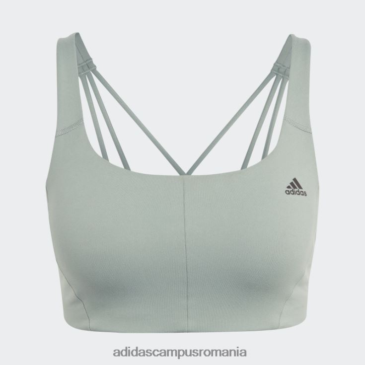 adidas campus romania sutien cu suport mediu coreflow verde argintiu adidas femei verde argintiu J266N22289