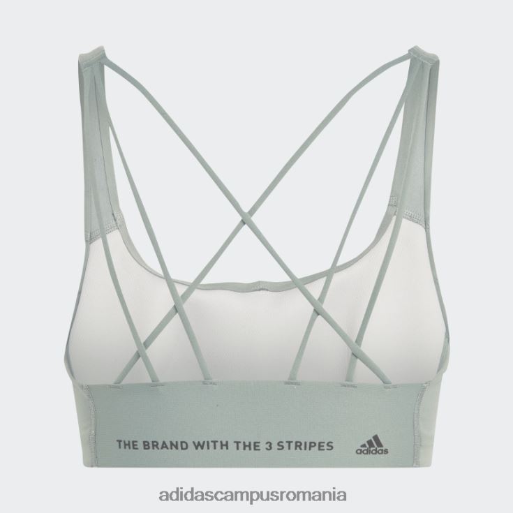 adidas campus romania sutien cu suport mediu coreflow verde argintiu adidas femei verde argintiu J266N29072