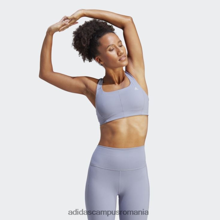 adidas campus romania sutien cu suport mediu coreflow violet argintiu femei violet argintiu/zori argintii J266N29167