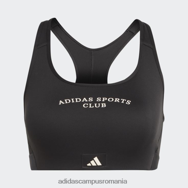adidas campus romania sutien cu suport mediu de club sportiv negru elegant femei negru J266N22292