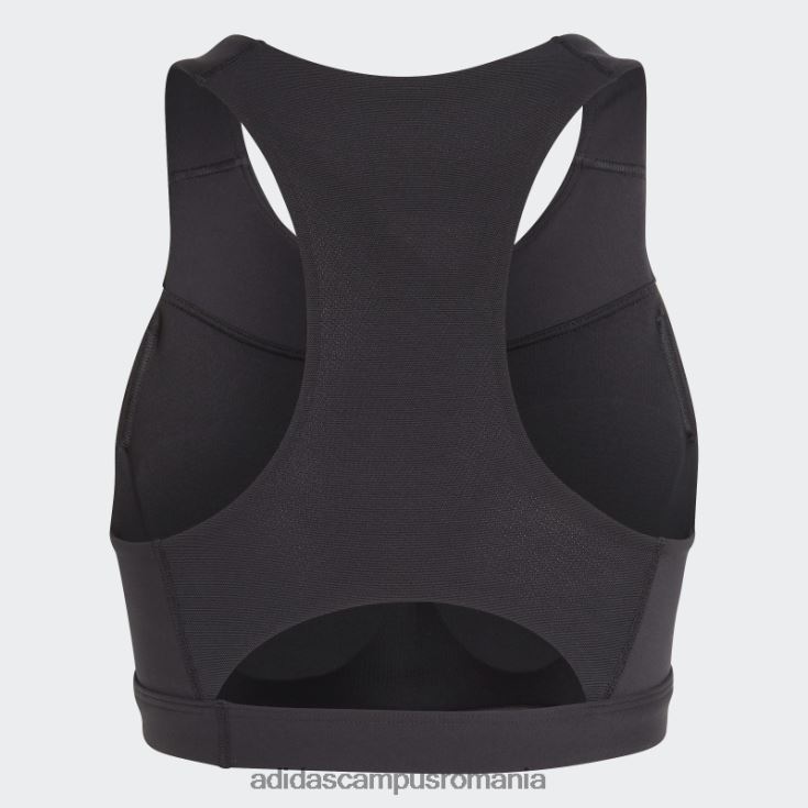 adidas campus romania sutien cu suport mediu pentru alergare negru femei negru J266N217155