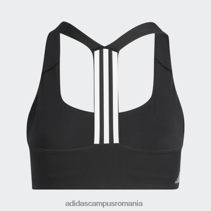 adidas campus romania sutien cu suport mediu pentru antrenament powerimpact de la modă neagră (mărime plus) femei alb negru J266N29867