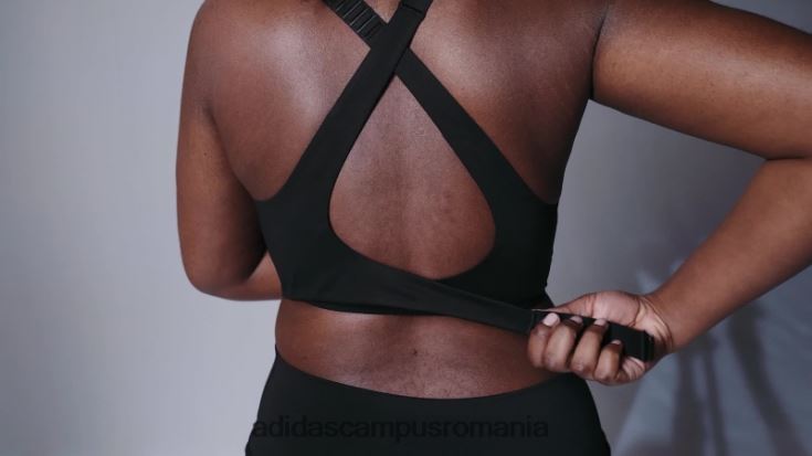 adidas campus romania sutien cu susținere înaltă fastimpact luxe run negru femei alb negru J266N216381