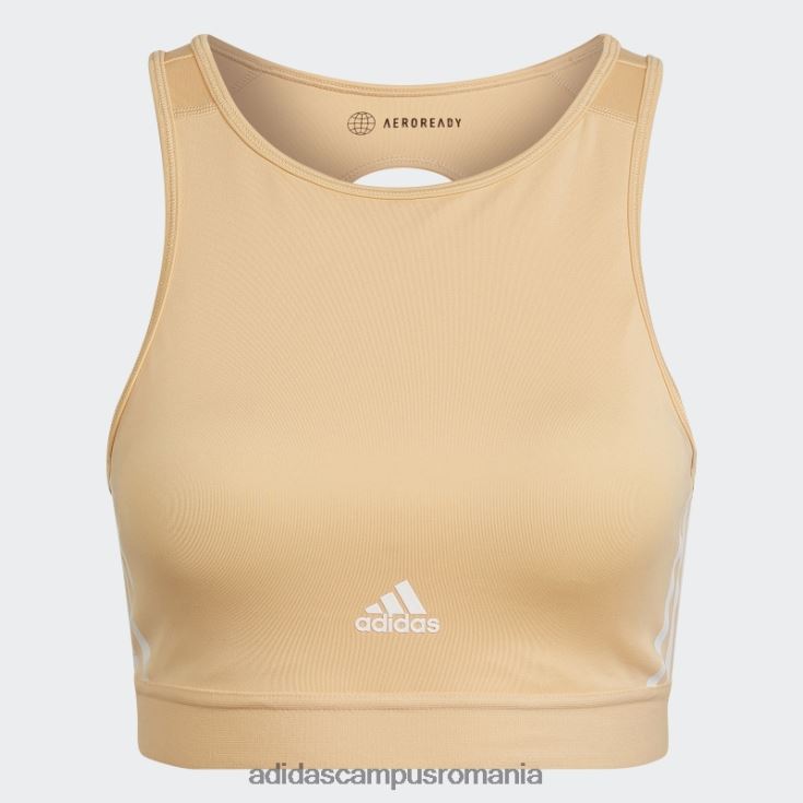 adidas campus romania sutien de antrenament cu susținere ușoară pentru antrenament aeroready amber hyperglam femei chihlimbar J266N22831
