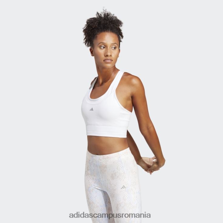 adidas campus romania sutien de buzunar pentru alergare cu suport mediu alb femei alb J266N216742
