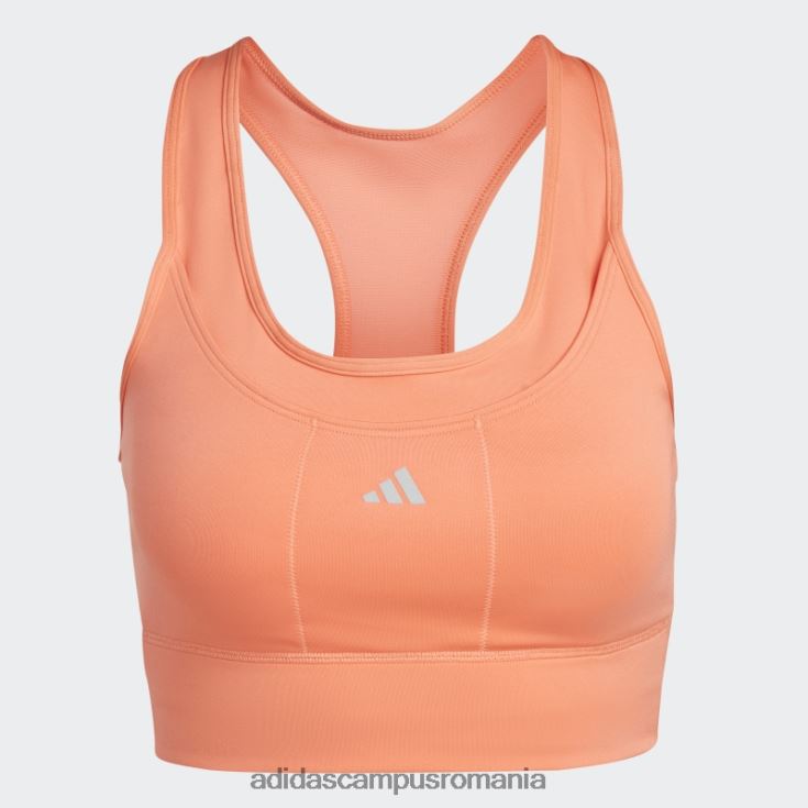 adidas campus romania sutien de buzunar pentru alergare cu suport mediu coral adidas femei coral J266N29048
