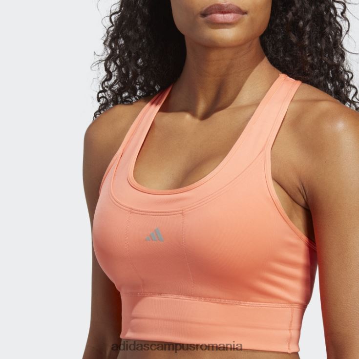adidas campus romania sutien de buzunar pentru alergare cu suport mediu coral adidas femei coral J266N29048