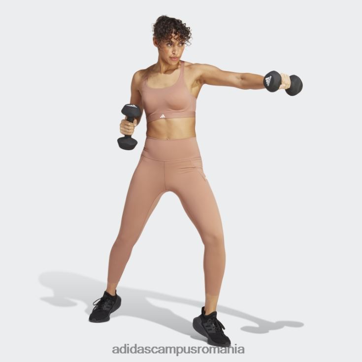 adidas campus romania sutien de înaltă susținere pentru antrenament cu impact de lux croit în argilă femei lut J266N29250