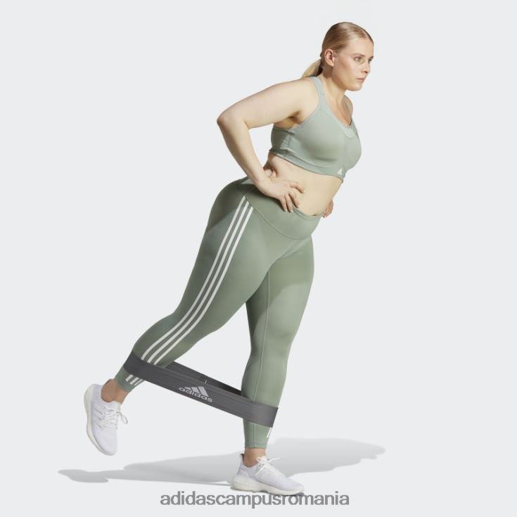 adidas campus romania sutien de înaltă susținere pentru antrenament de impact tlrd verde argintiu (mărime plus) femei verde argintiu/alb J266N29831