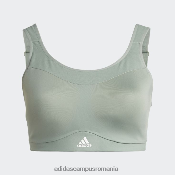 adidas campus romania sutien de înaltă susținere pentru antrenament de impact tlrd verde argintiu (mărime plus) femei verde argintiu/alb J266N29831
