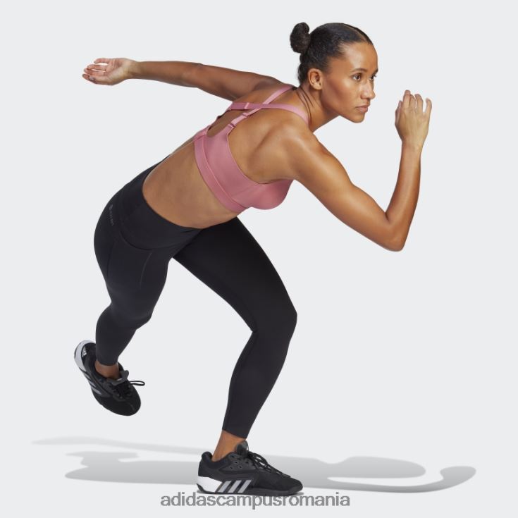 adidas campus romania sutien de înaltă susținere pentru antrenament de lux impact pe măsură, roz adidas femei roz J266N29174