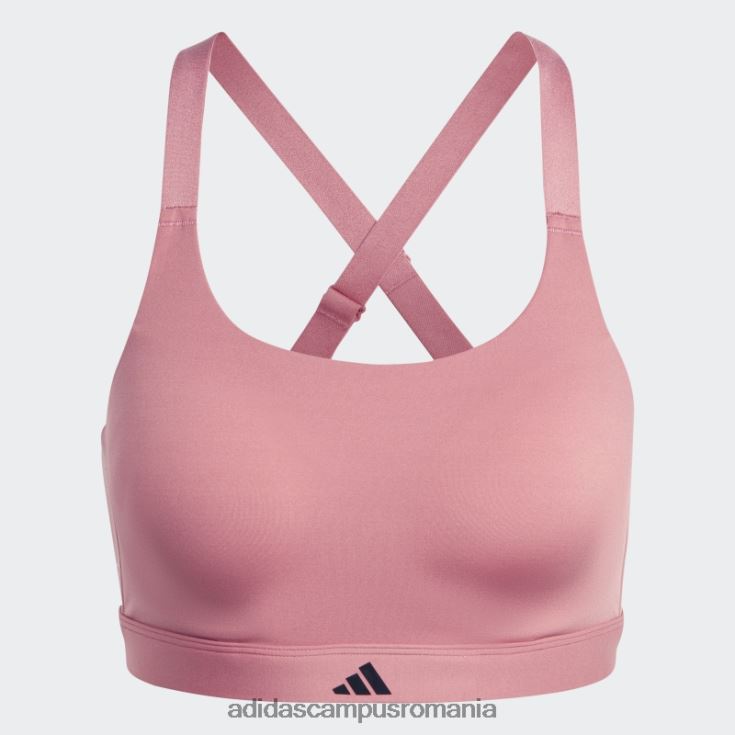 adidas campus romania sutien de înaltă susținere pentru antrenament de lux impact pe măsură, roz adidas femei roz J266N29174