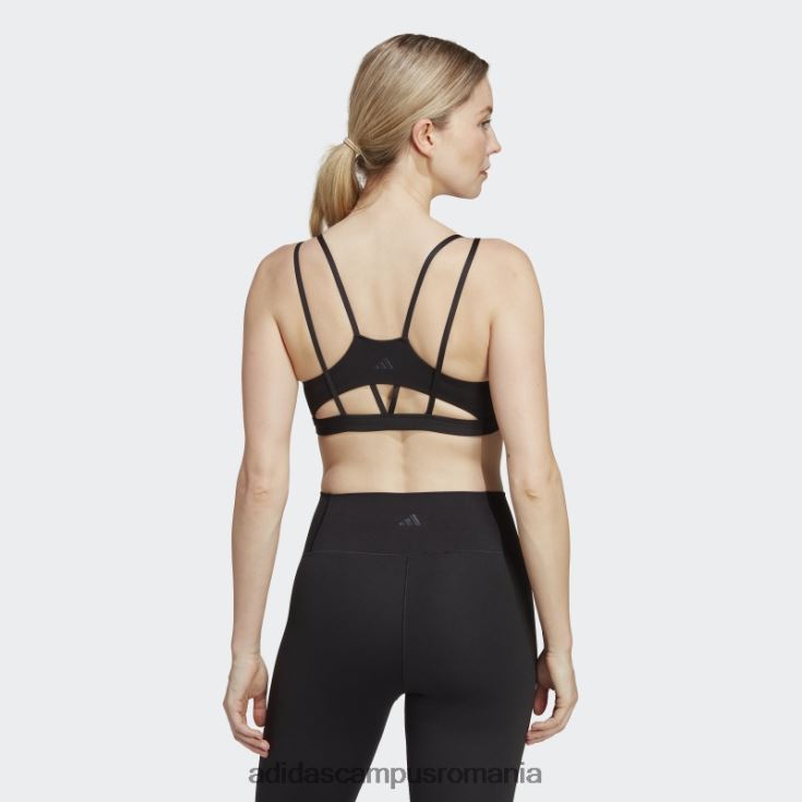 adidas campus romania sutien de susținere luminoasă de lux yoga studio negru adidas femei negru J266N29198