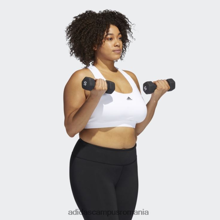adidas campus romania sutien de susținere medie alb fashion powerreact training (mărime plus) femei alb J266N29035
