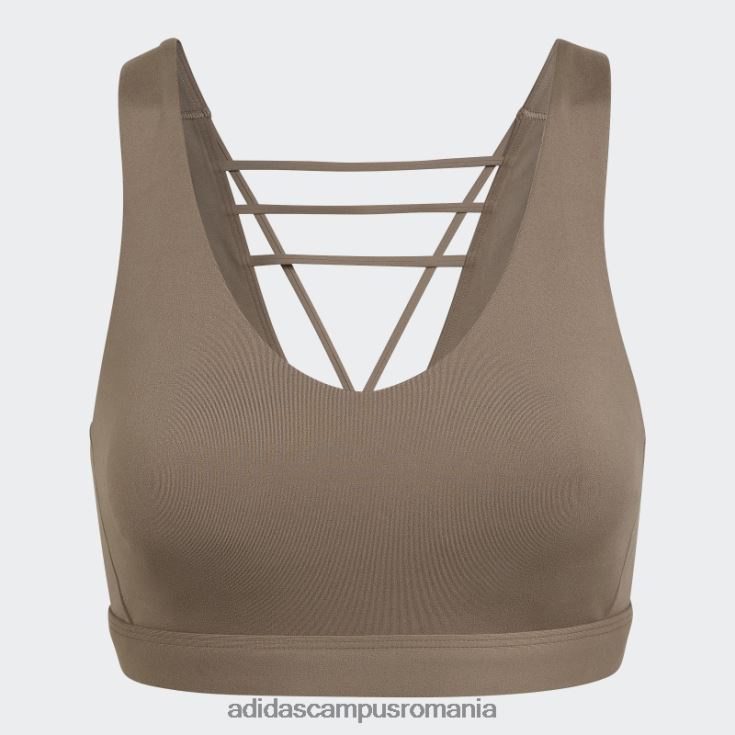 adidas campus romania sutien de susținere medie coreflow lux maro cretos femei maro cretos J266N23196