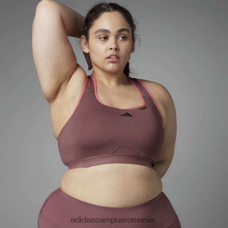 adidas campus romania sutien de susținere medie pentru yoga echilibru autentic burgundy (mărime plus) femei Burgundia J266N210750