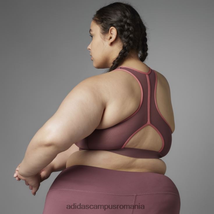 adidas campus romania sutien de susținere medie pentru yoga echilibru autentic burgundy (mărime plus) femei Burgundia J266N210750