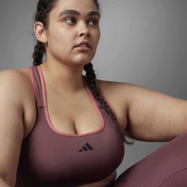 adidas campus romania sutien de susținere medie pentru yoga echilibru autentic burgundy (mărime plus) femei Burgundia J266N210750