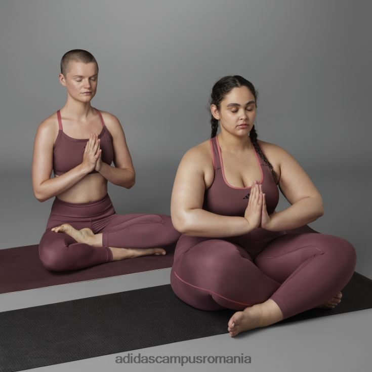 adidas campus romania sutien de susținere medie pentru yoga echilibru autentic burgundy (mărime plus) femei Burgundia J266N210750