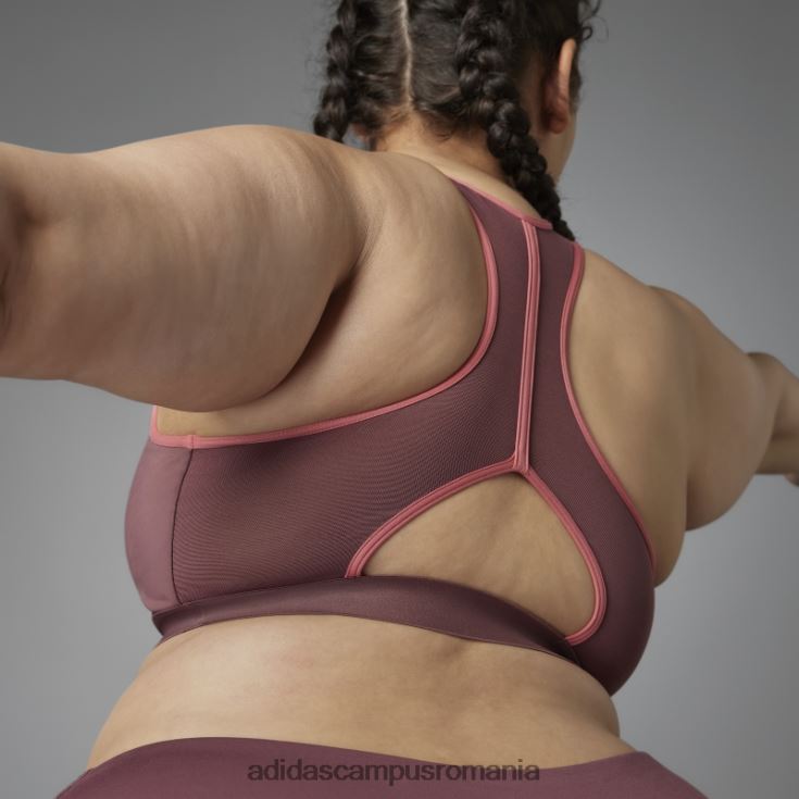 adidas campus romania sutien de susținere medie pentru yoga echilibru autentic burgundy (mărime plus) femei Burgundia J266N210750