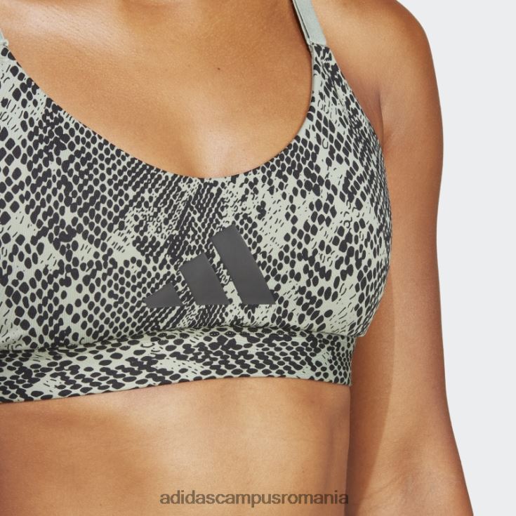 adidas campus romania sutien de susținere ușoară de antrenament aeroimpact negru femei verde argintiu/negru J266N29420