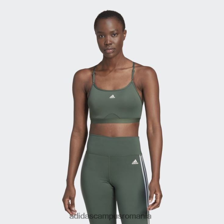 adidas campus romania sutien de sustinere usoara de antrenament aeroreact verde oxid femei oxid verde J266N210795