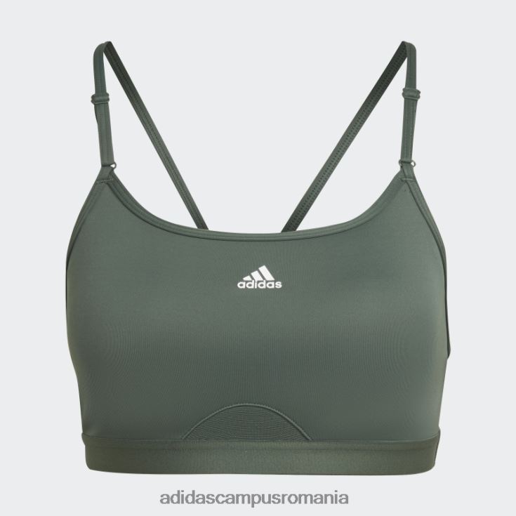 adidas campus romania sutien de sustinere usoara de antrenament aeroreact verde oxid femei oxid verde J266N210795