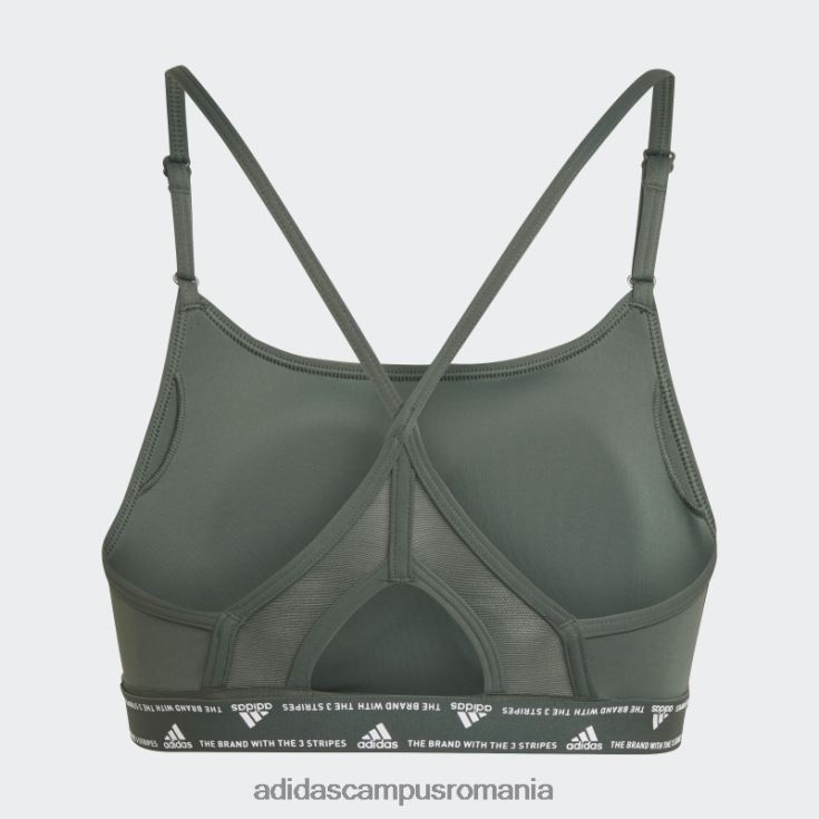 adidas campus romania sutien de sustinere usoara de antrenament aeroreact verde oxid femei oxid verde J266N210795