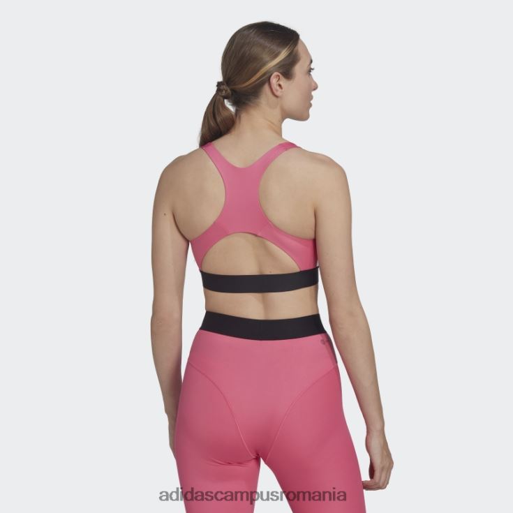 adidas campus romania sutien hyperglam de antrenament cu suport mediu magenta powerreact femei magenta/alb J266N210396