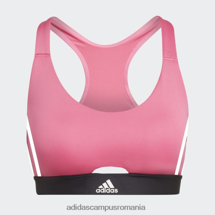 adidas campus romania sutien hyperglam de antrenament cu suport mediu magenta powerreact femei magenta/alb J266N210396