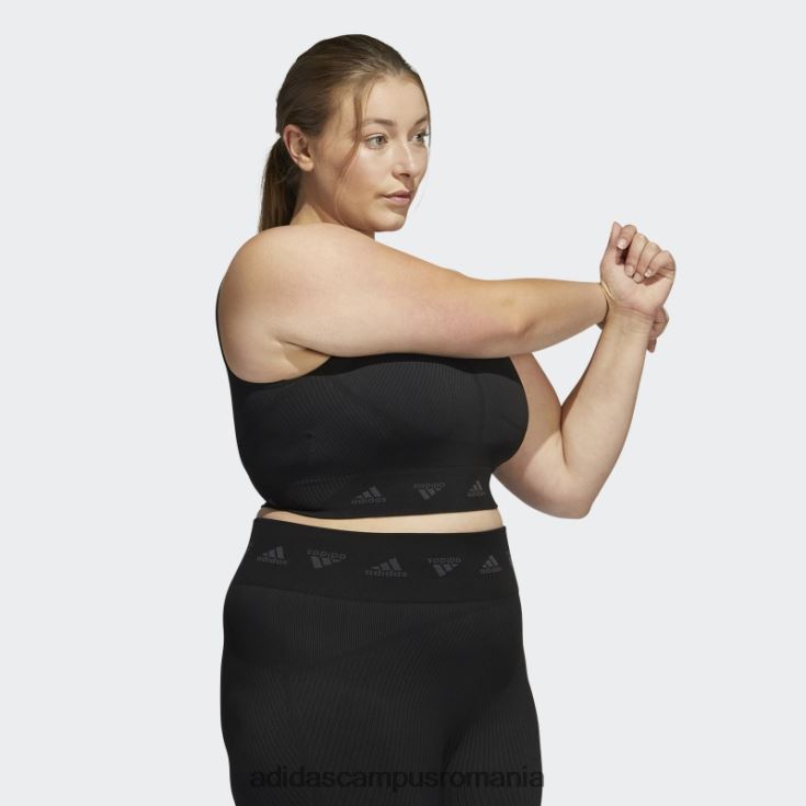adidas campus romania sutien negru aeroknit de sustinere usoara (plus size) fierbinte femei gri inchis J266N23244